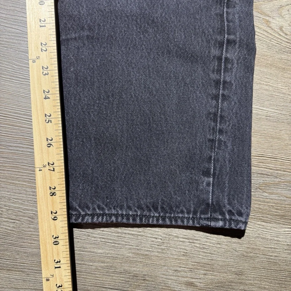 Levi's 501 Original Fit Jeans Men's W38 L32 Black Gray Button Fly Straight